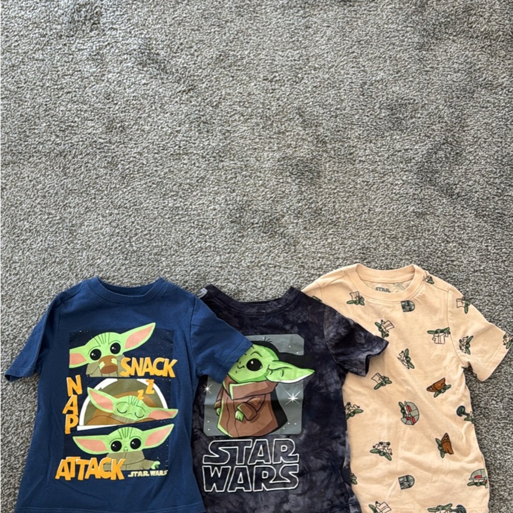 Star Wars Blue and Black Short Sleeve Tees